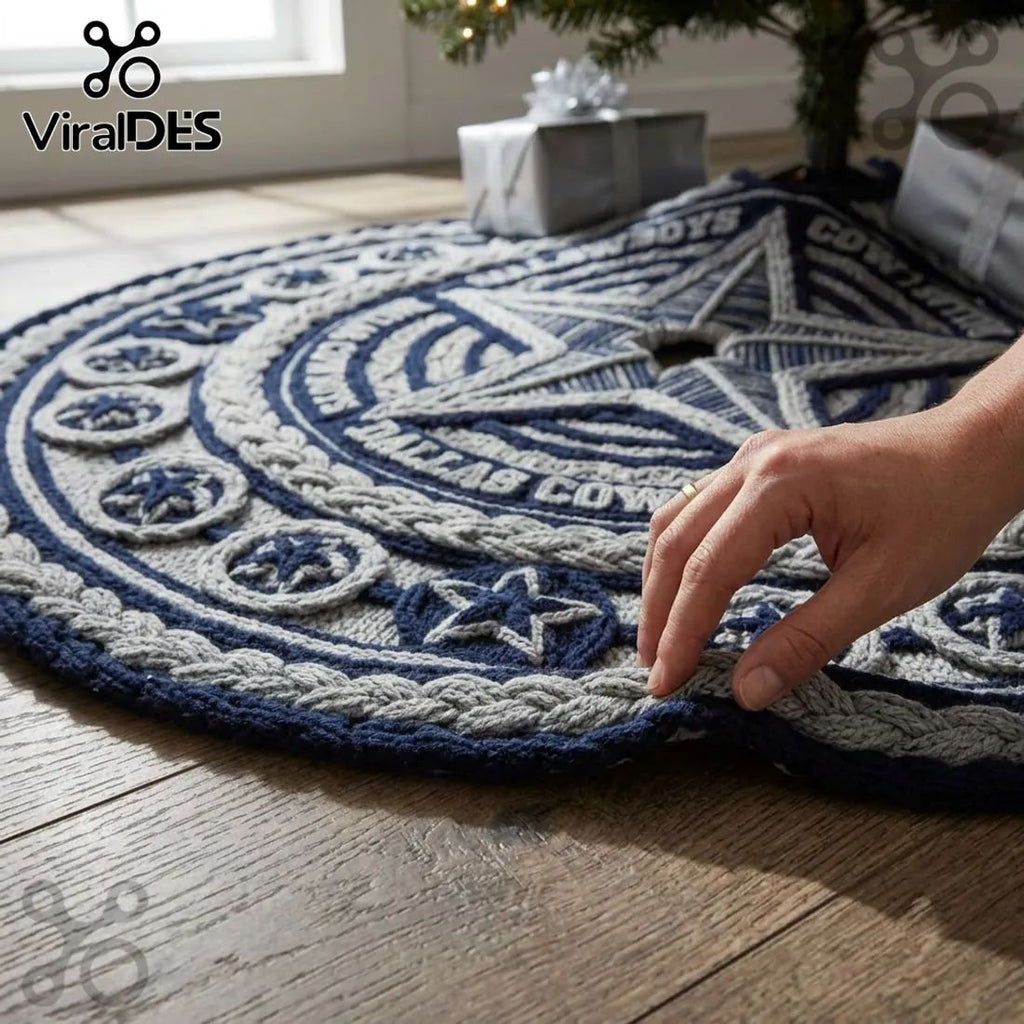 Dallas Cowboys Knitted Christmas Tree Skirt 2026