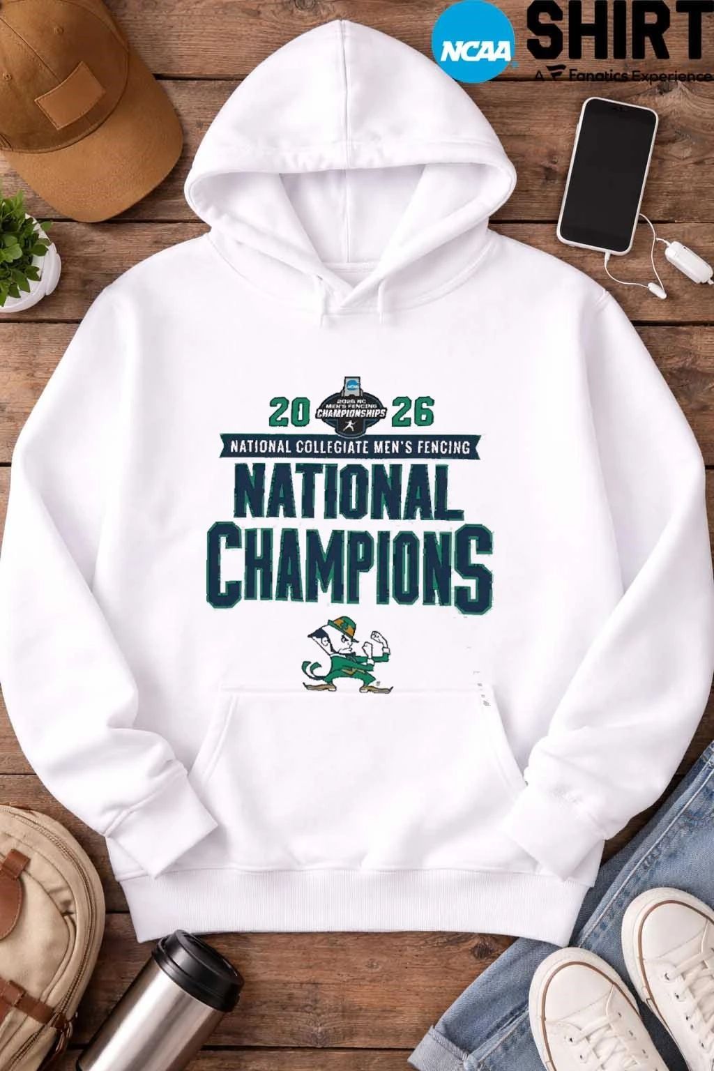 Gray Notre Dame Fighting Irish 2026 NCAA Men’s Fencing National Champions Shirt