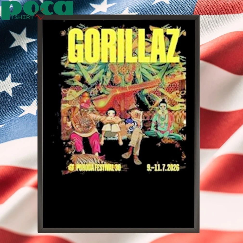 Gorillaz Pohoda Festival 2025 On July 9 11 2026 In Slovensku Slovakia shirt