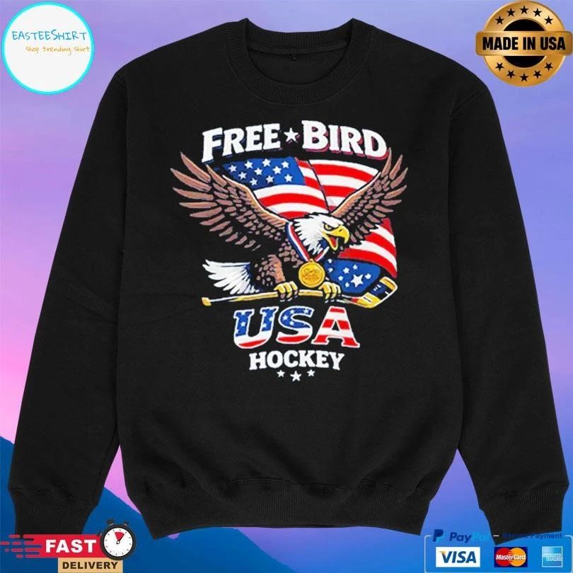 Free Bird Usa Hockey Gold Medal Hockey 2026 T-shirts