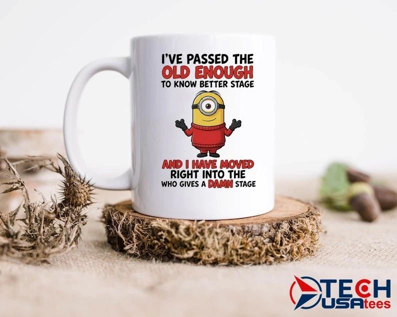 Minion I’ve passed the old enough to know better stage and I have moved right into the who gives a damn stage shirt