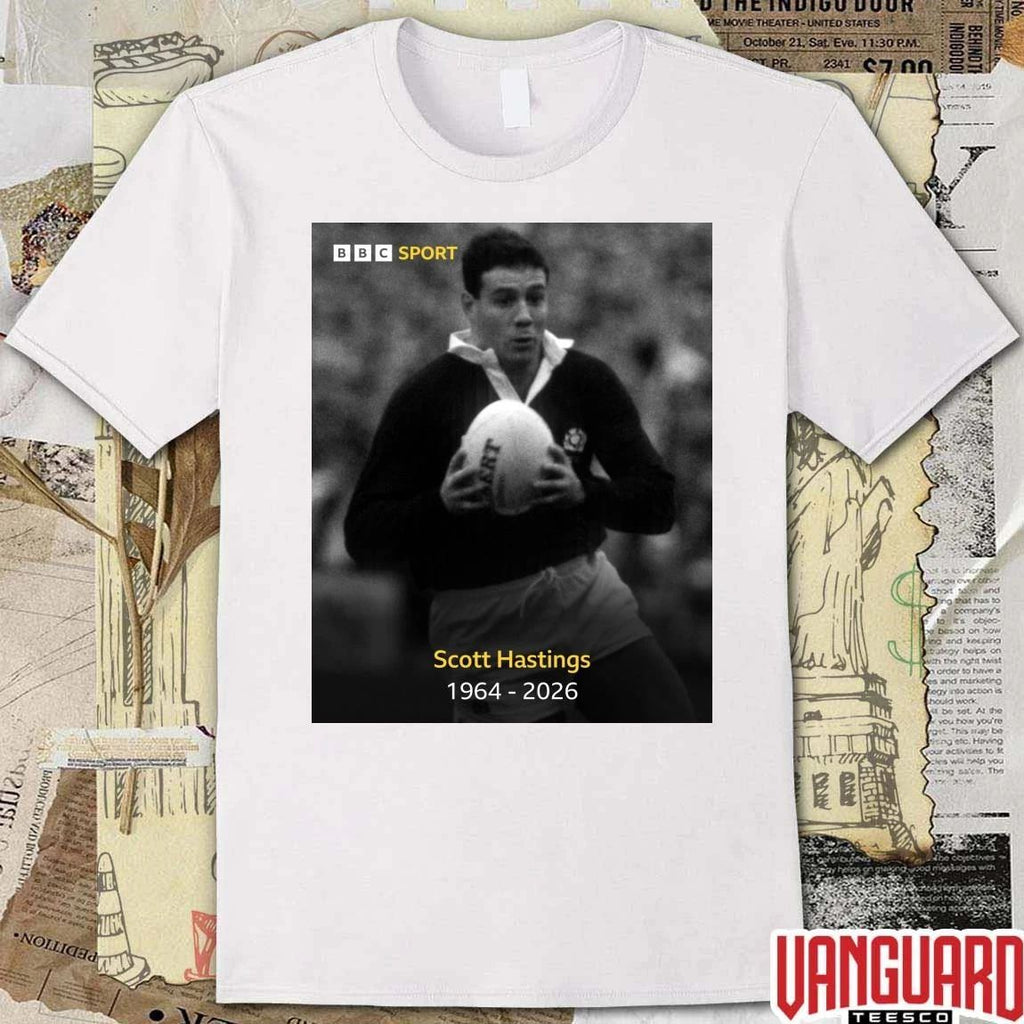 Scott Hastings 1964 – 2026 BBC Sport Scotland Poster t-shirt