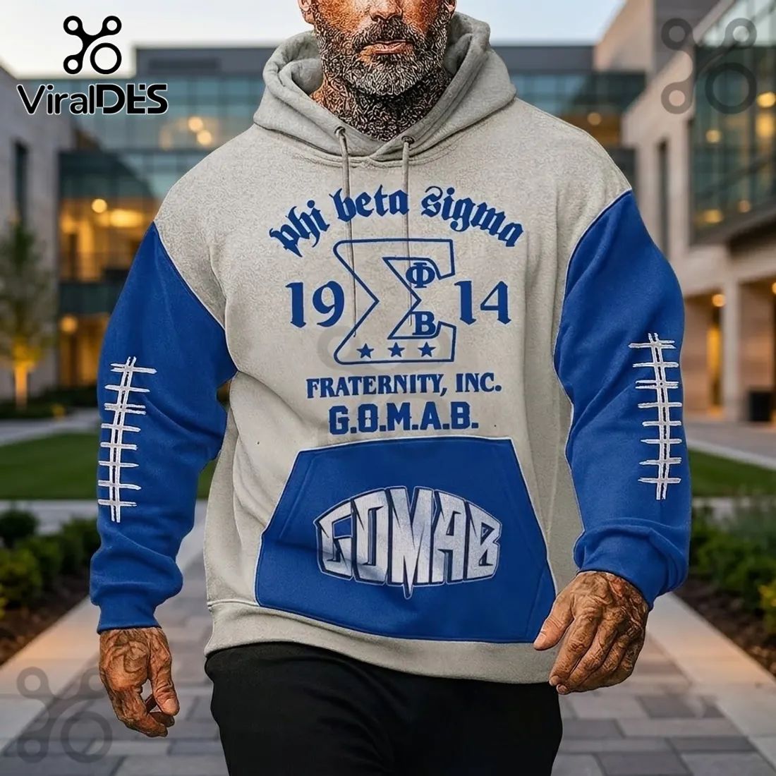 Phi Beta Sigma Fraternity Blue White Hoodie