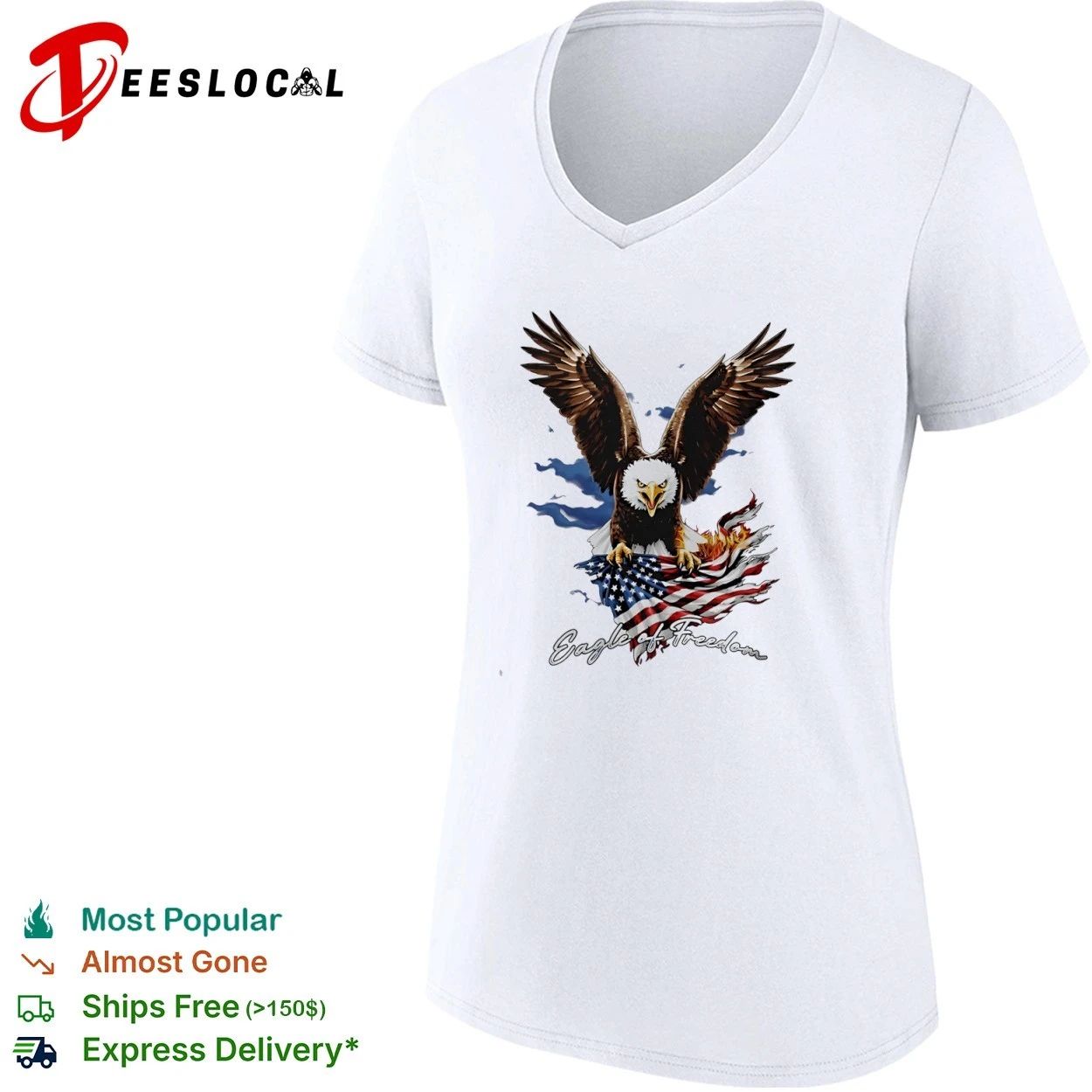 Eagle of Freedom American Flag patriotic T-shirt