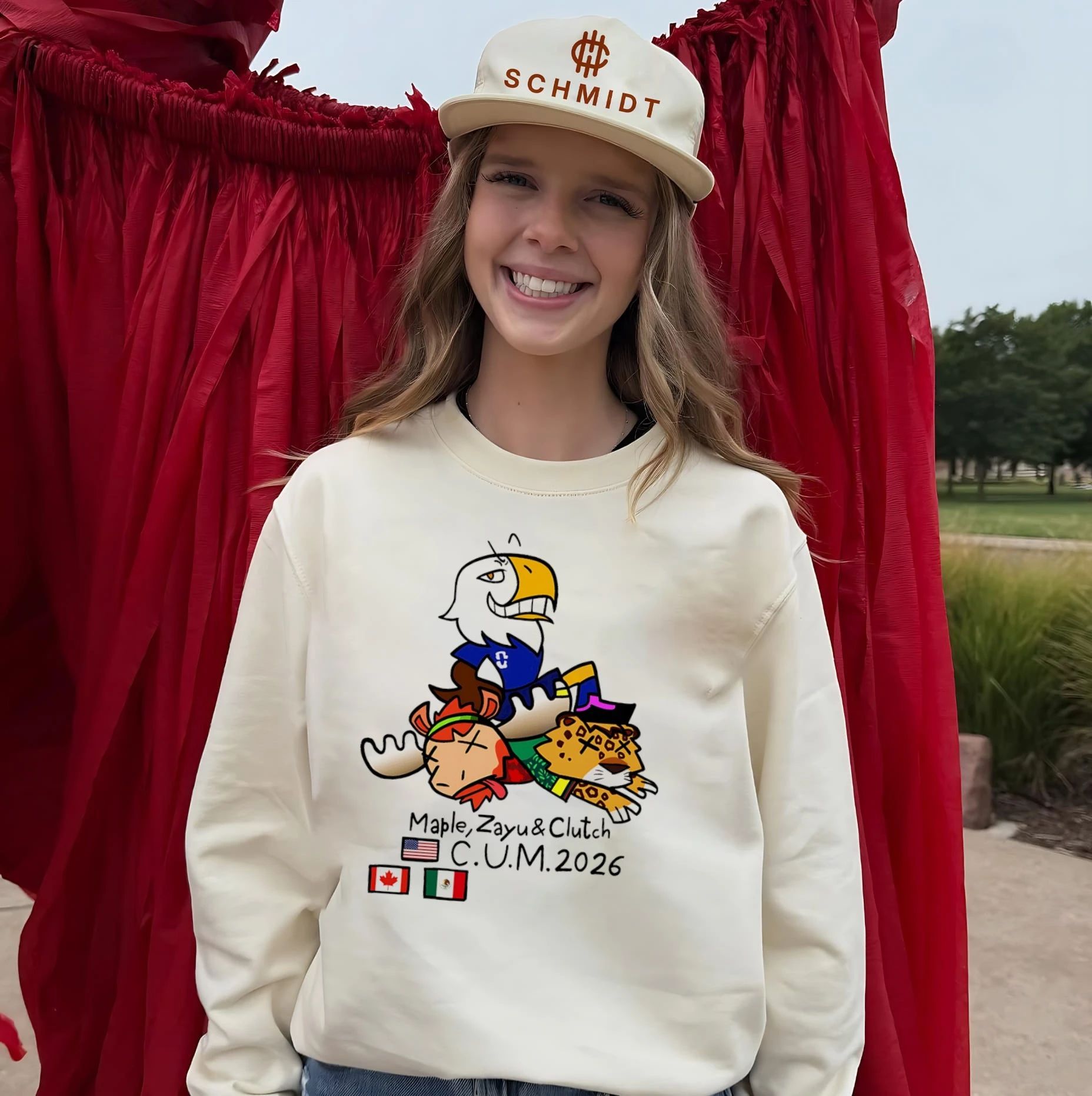 Maple Zayu and Clutch World Cup CUM 2026 World Cup Mascots shirt