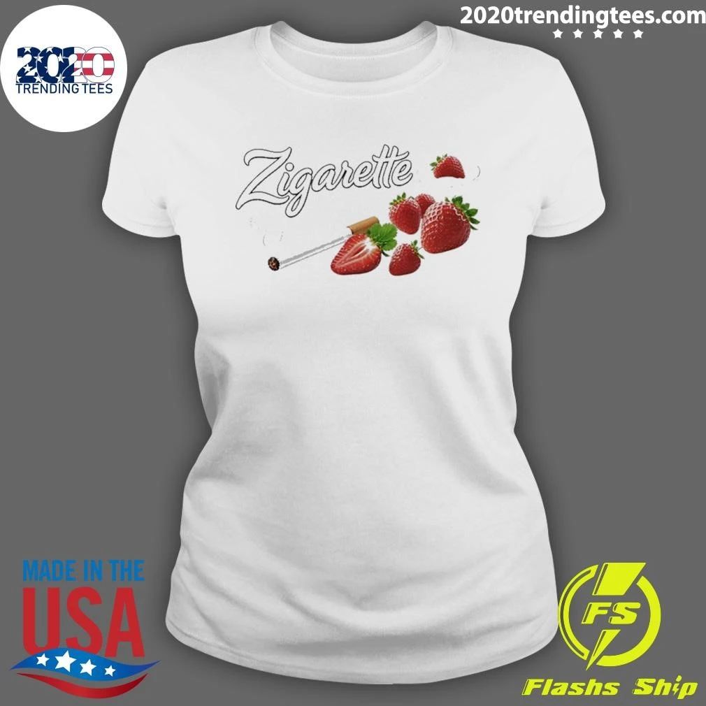 Zigarette Strawberry Cigarette Fruit Funny Shirt