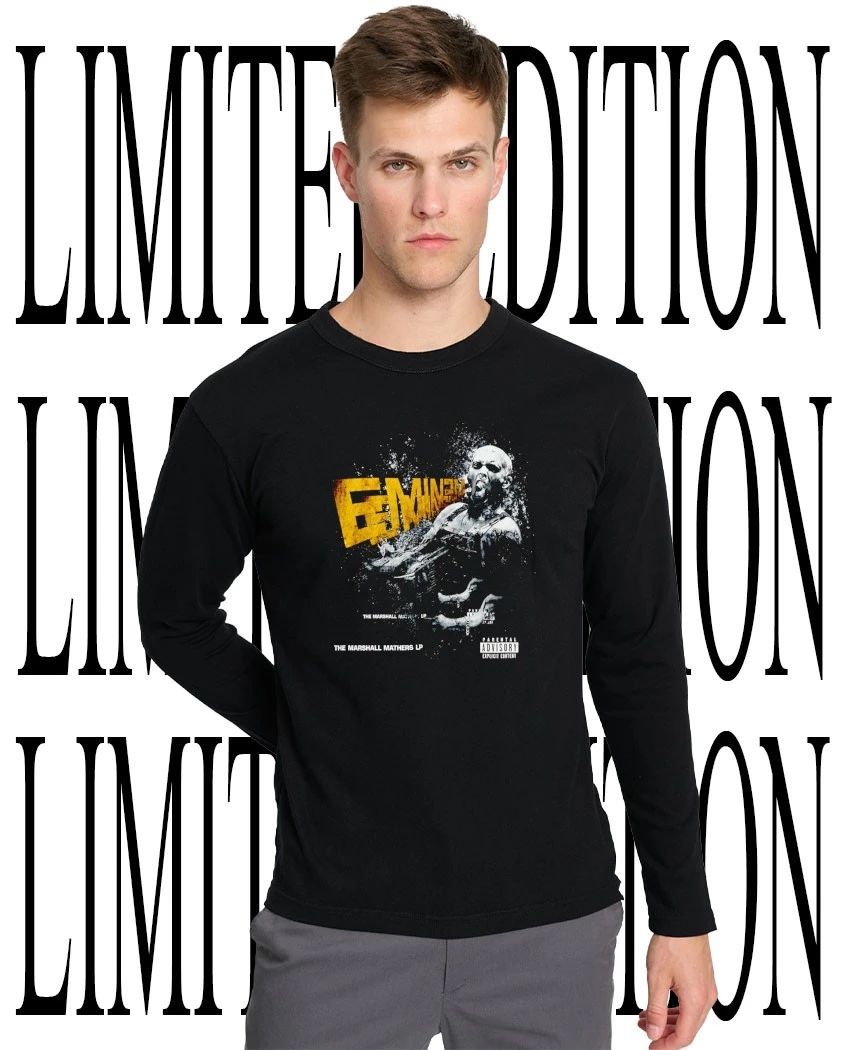 Eminem The Marshall Mathers LP album cover art chainsaw graphic shirt