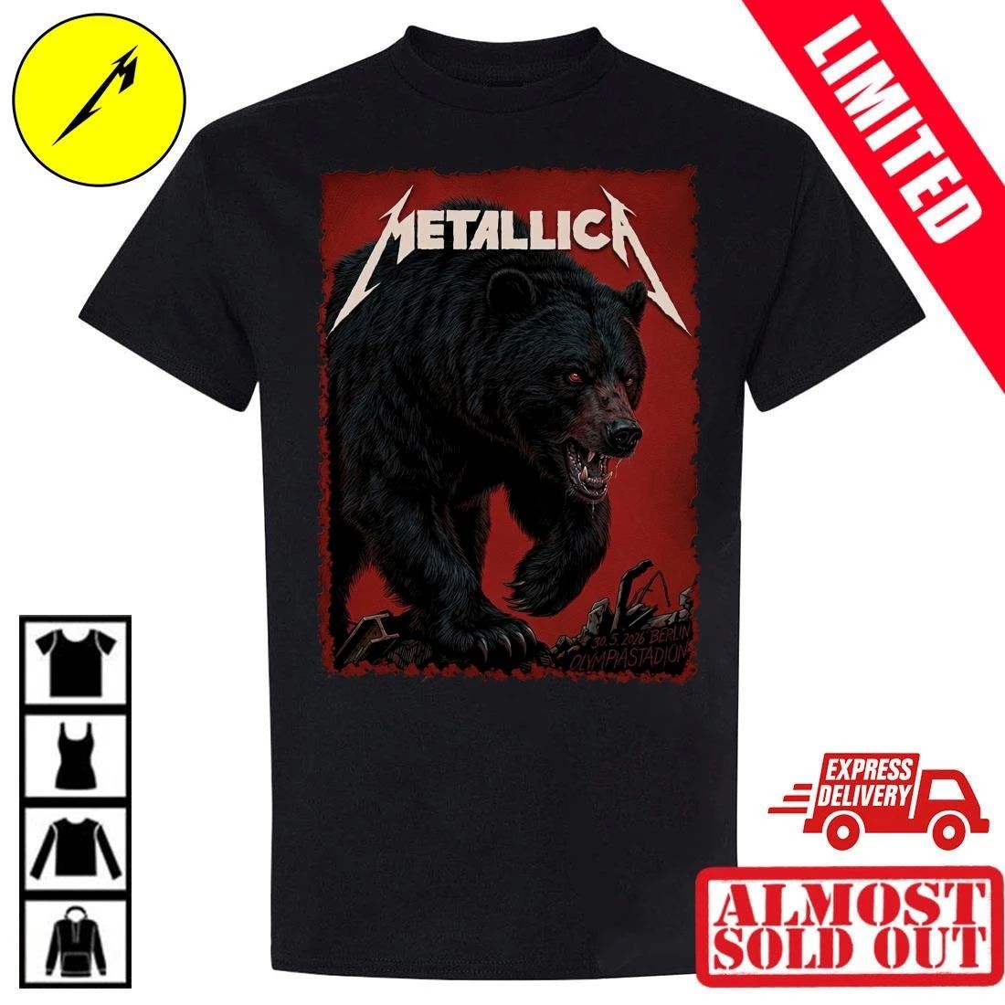 Metallica M72 World Tour Berlin 30.05.2026 Official T-Shirt