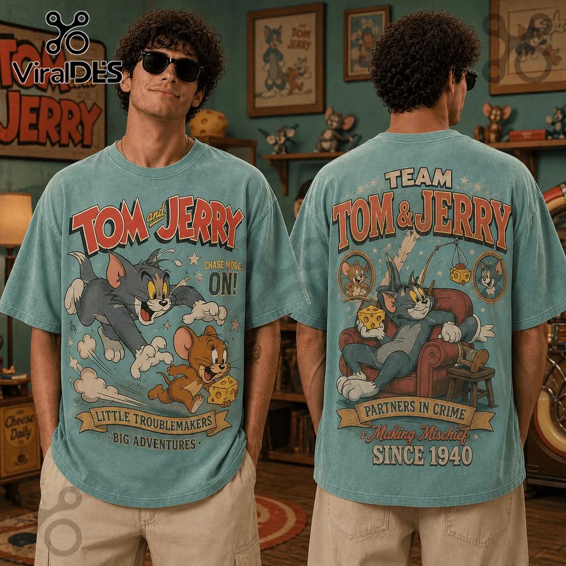 Tom and Jerry 1940 Partners in Crime T-Shirt