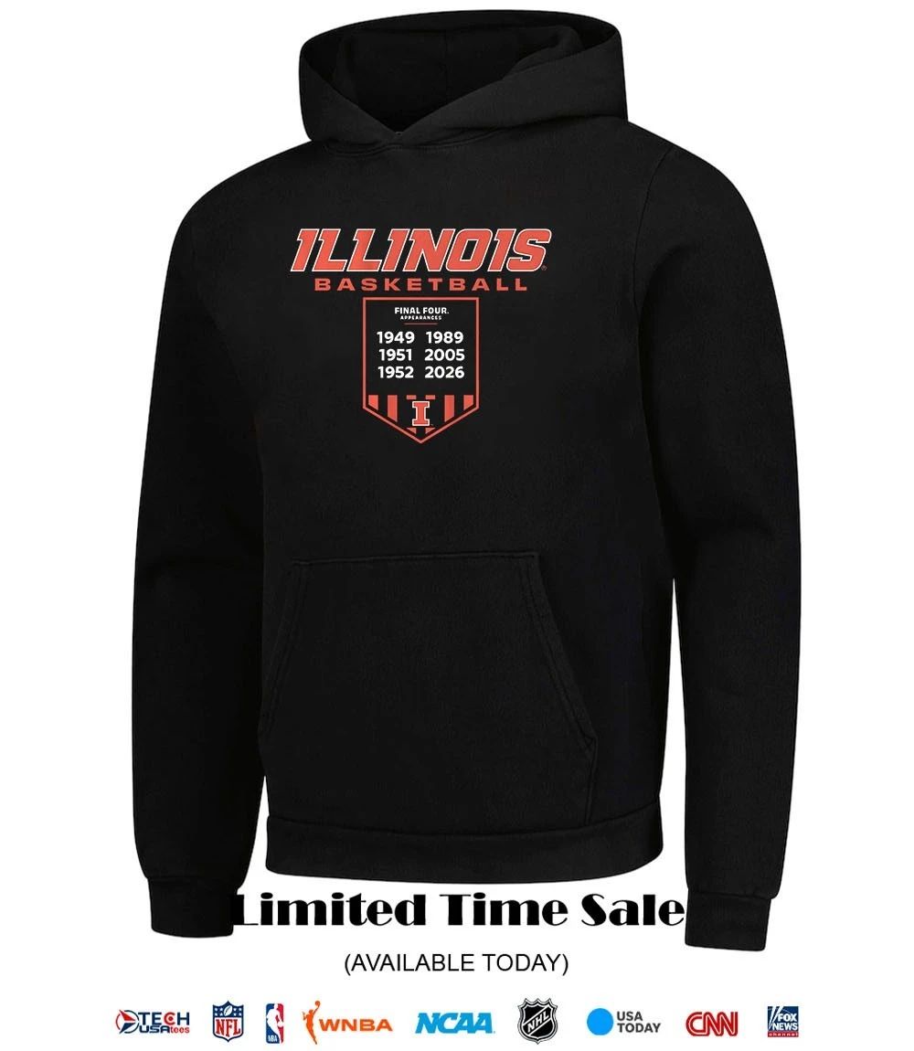Illinois Fighting Illini Basketball 2026 Final Four 6 times Banner shirt
