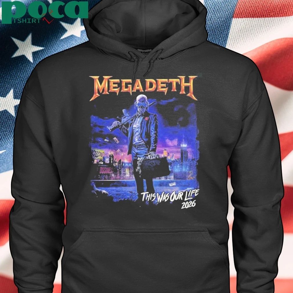 Megadeth This Was Our Life 2026 Latin America Tour Merch Gangster Vic Two Sided T-Shirt