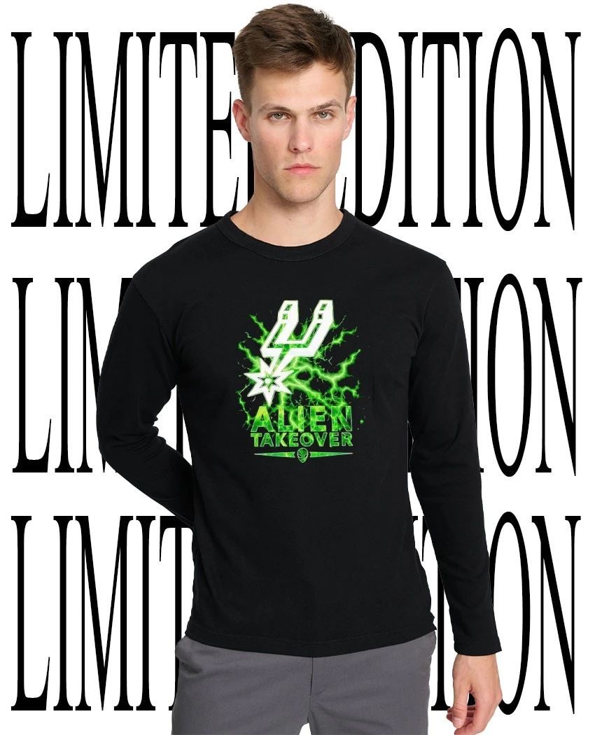 Alien Takeover San Antonio Spurs Basketball Victor Wembanyama lightning shirt
