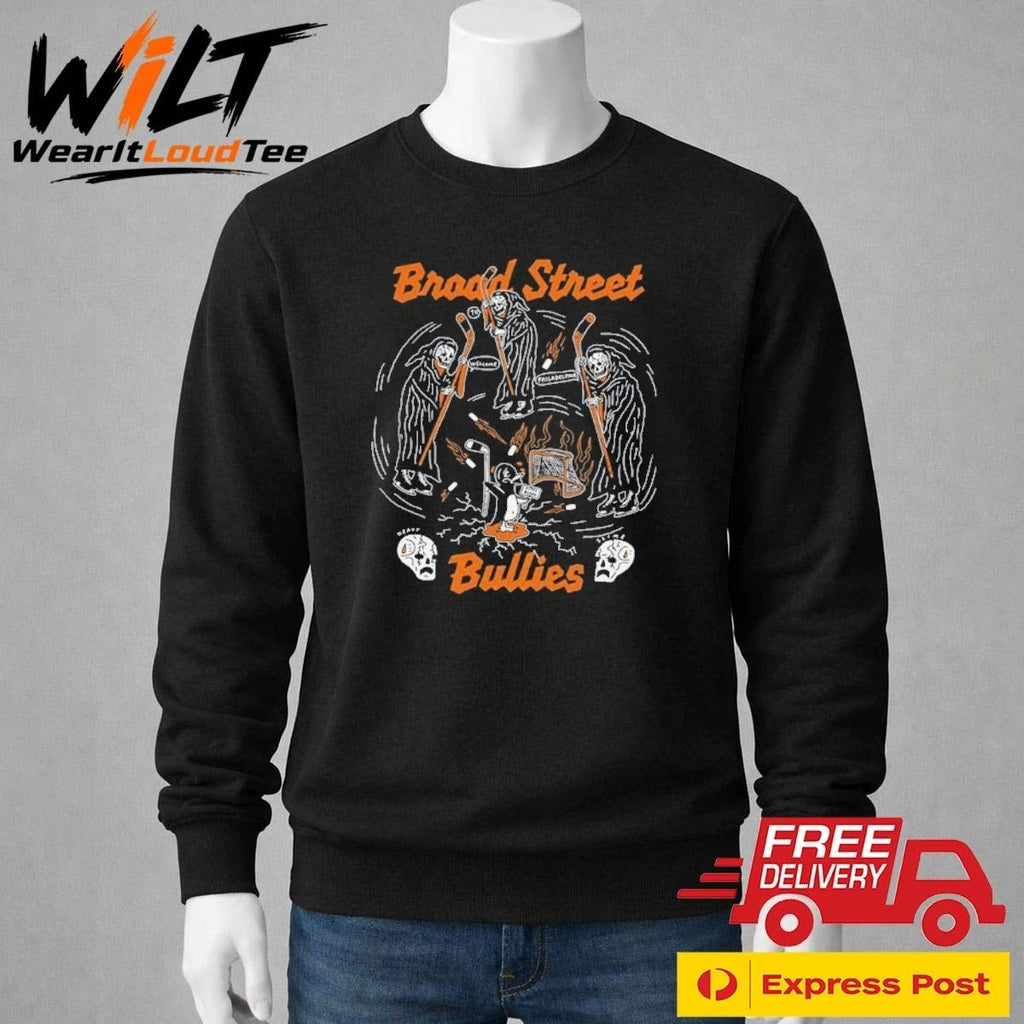 Philadelphia Flyers Broad Street Bullies Skull Shirt