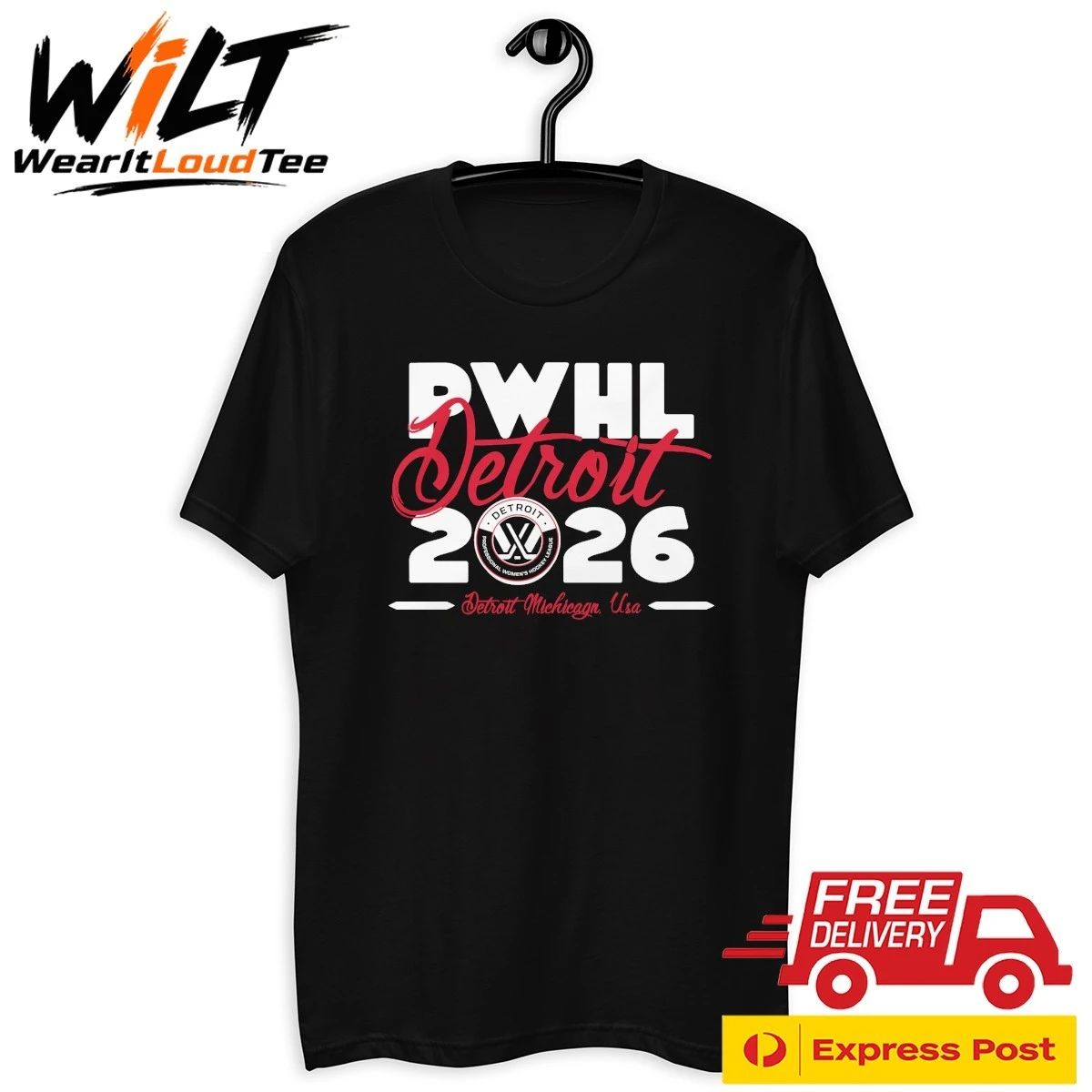 PWHL Detroit 2026 Detroit Michigan, USA Shirt