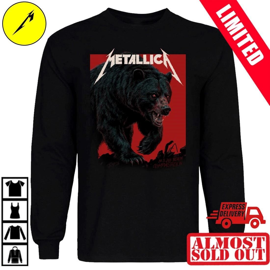 Metallica Pop-Up Shop Exclusive Merch T-Shirt Berlin 2026