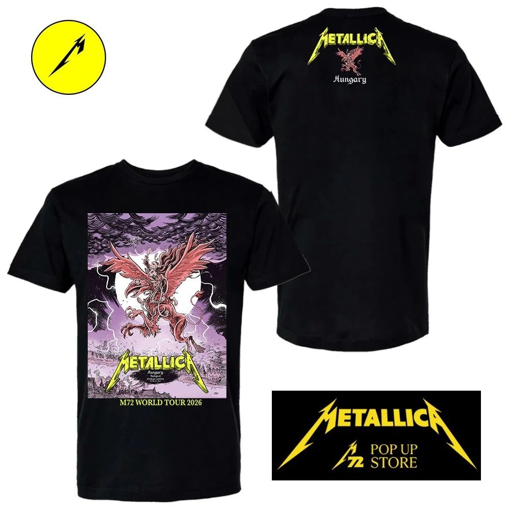 Metallica M72 Budapest Pop-Up Store Shirt – Limited Edition June 13 Puskás Aréna, Hungary