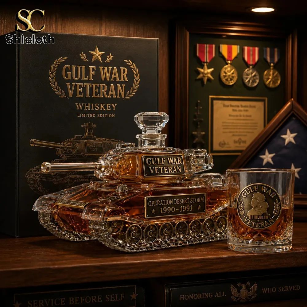 Gulf War Veteran Whiskey Limited Edition Bottle And Glass Set