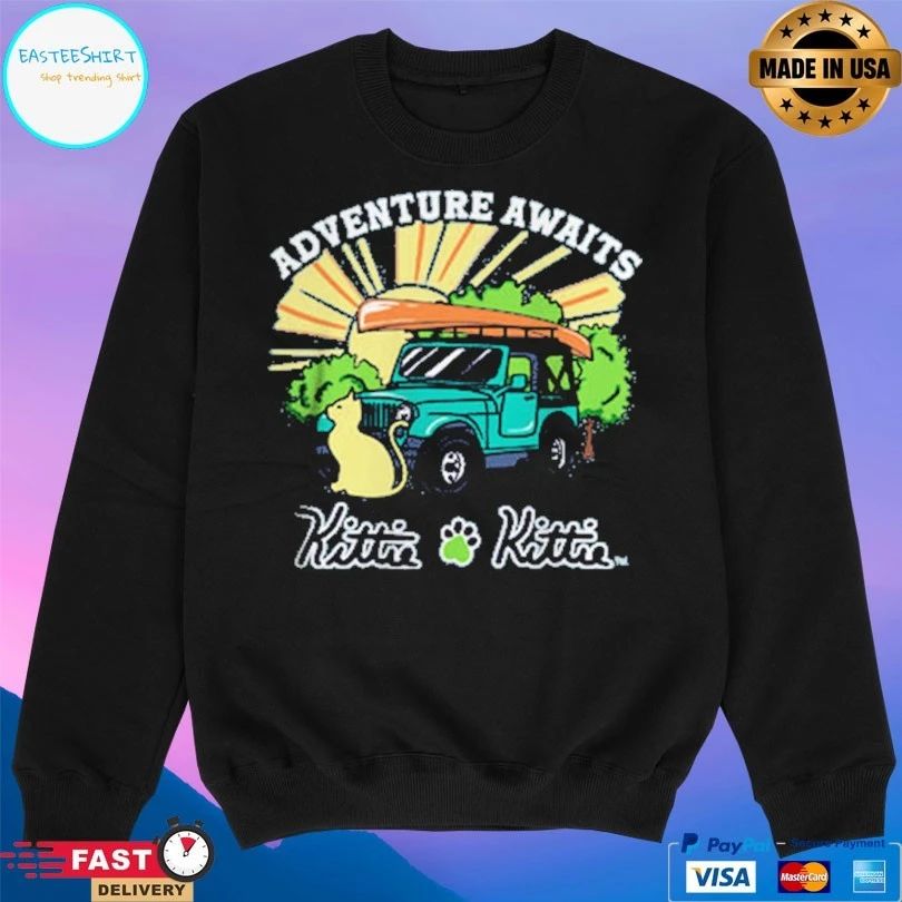 Adventure Awaits Kittie T-shirt
