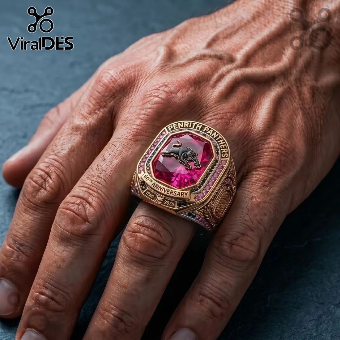 Penrith Panthers 60th Anniversary Gold Ring