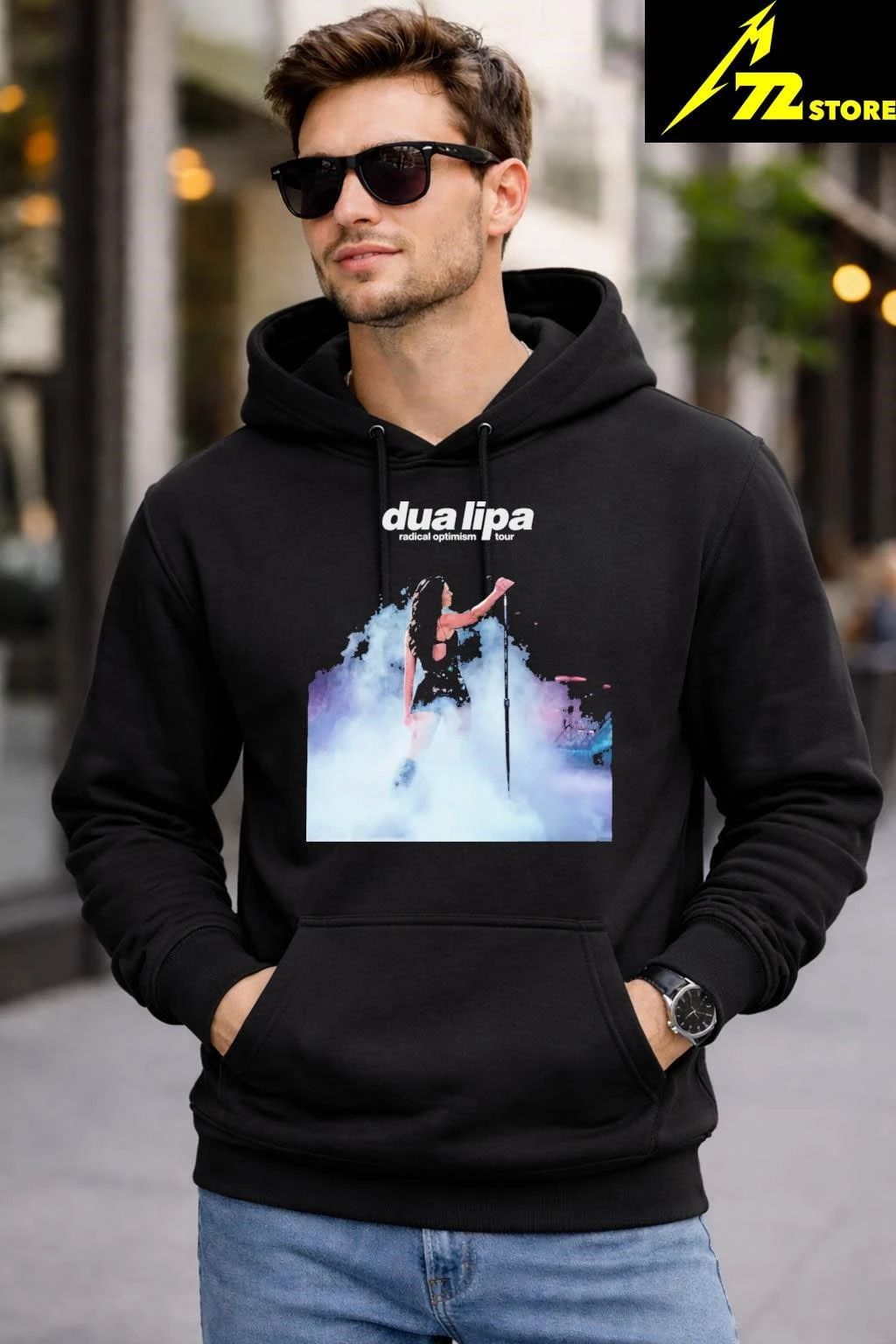 Dua Lipa Print Round Neck Shirt