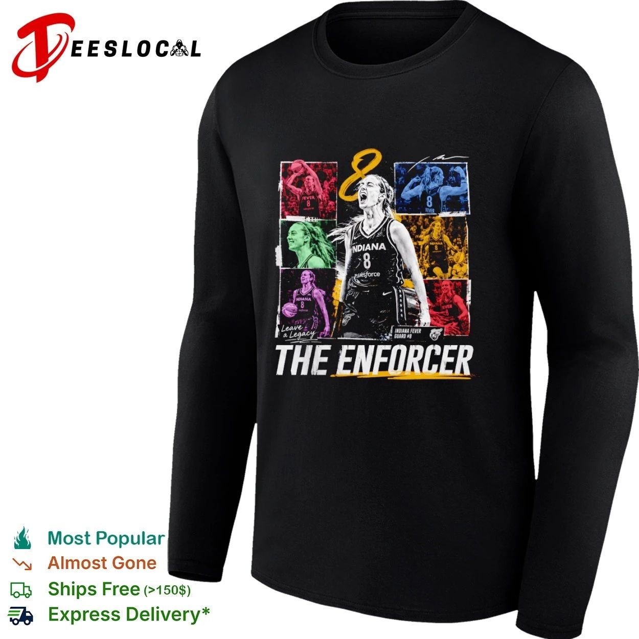 Sophie Cunningham Indiana Fever The Enforcer Leave a Legacy T-shirt