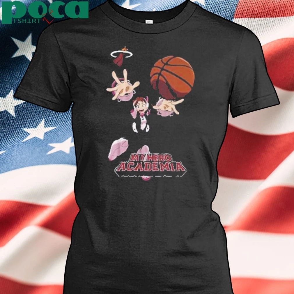 Hyperfly x NBA x My Hero Academia Uraraka Ochako Miami Heat shirt