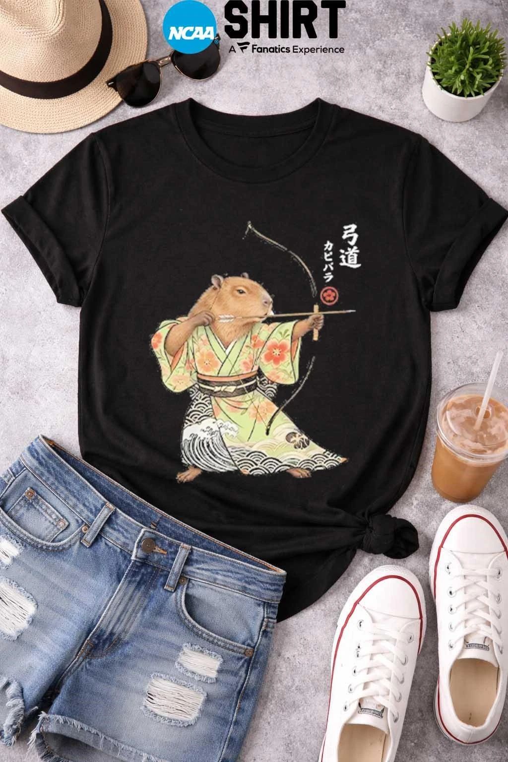 Capybara Archery Samurai Kyudo Japanese Animal Shirt