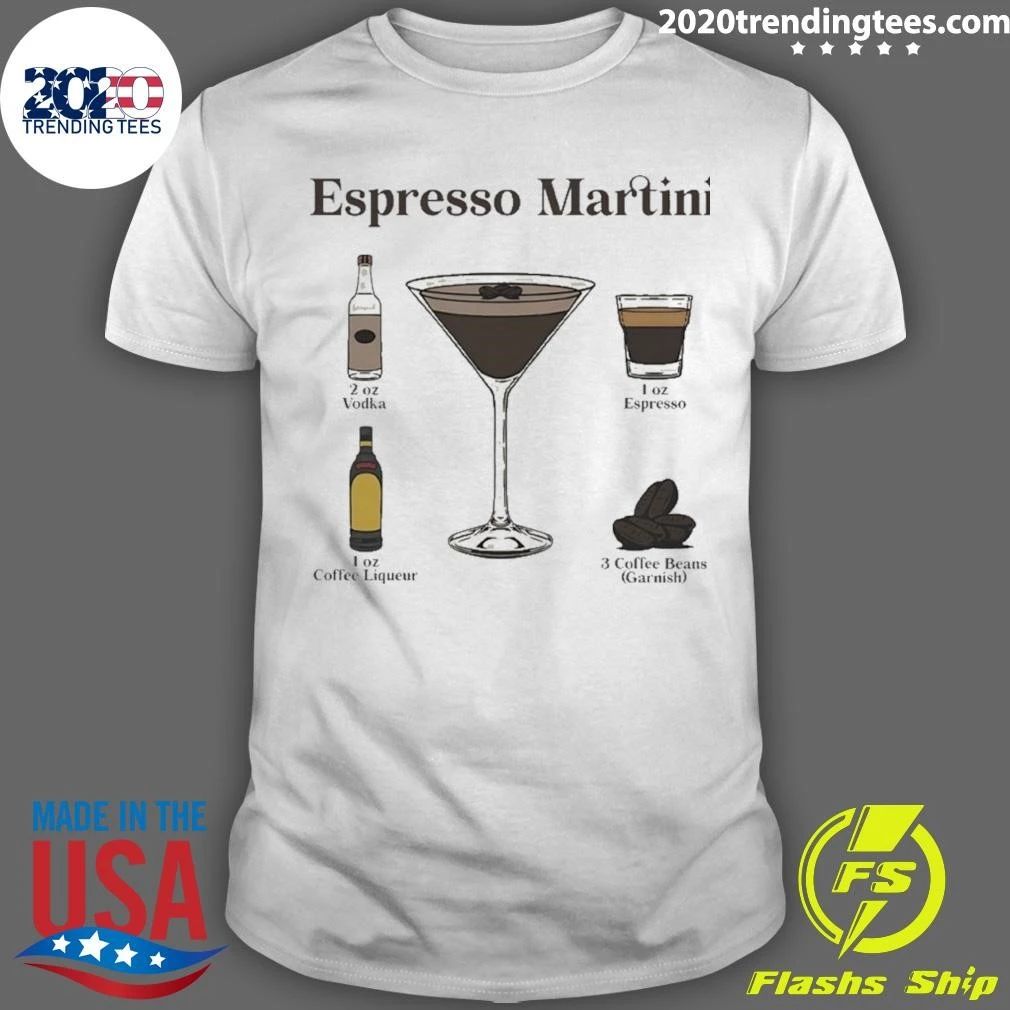 Espresso Martini Ingredients Cocktail Recipe Shirt