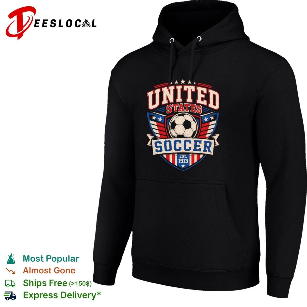 United States Soccer Est 1913 Patriotic Shield T-shirt