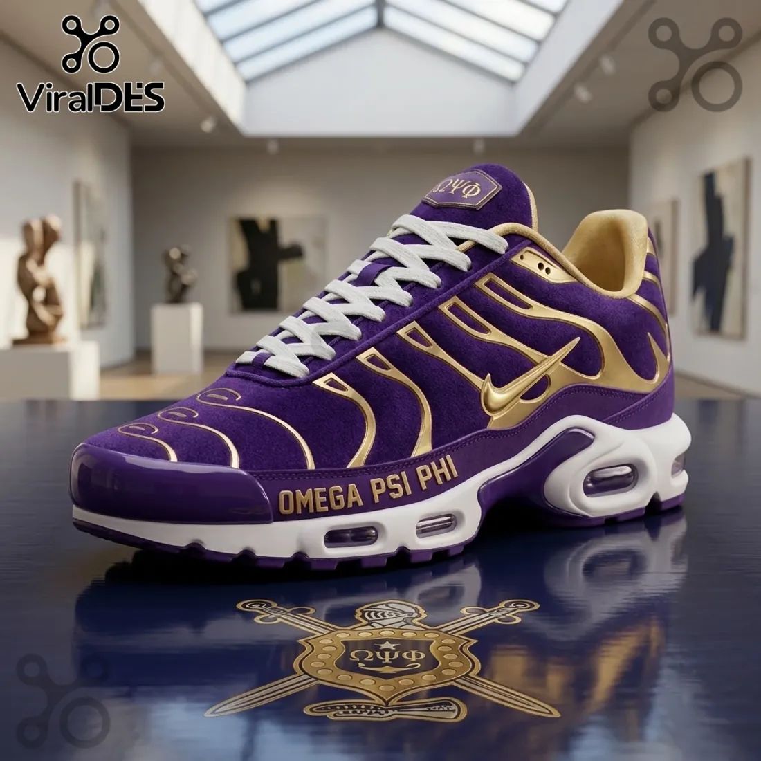 Omega Psi Phi Purple Gold Air Max Plus Shoes