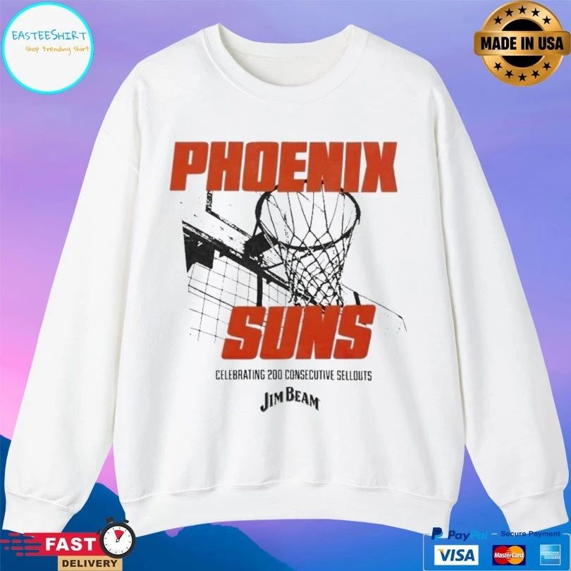 Phoenix Suns Celebrating 200 Consecutive Sellouts Jim Beam T-shirts