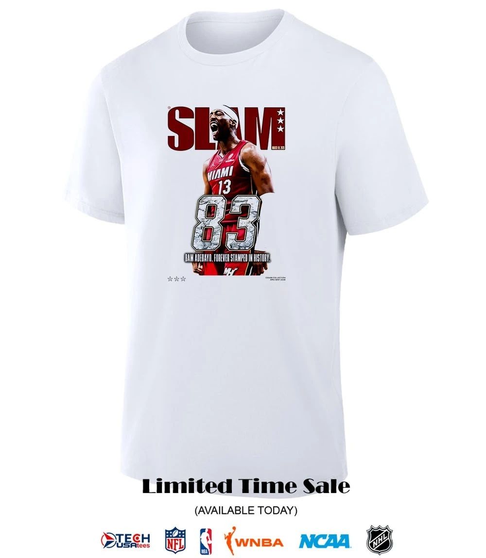 SLAM Bam Adebayo #83 forever stamped in history shirt by slamgoods