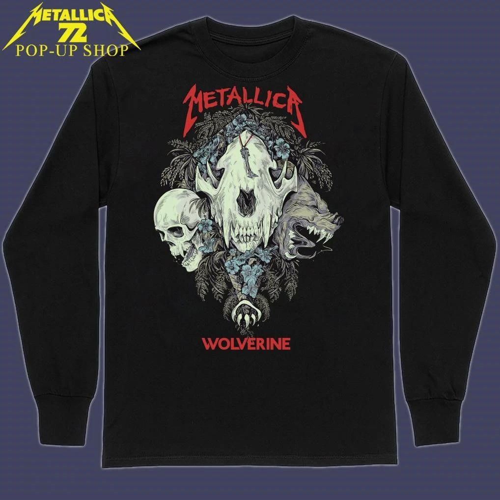 Metallica Wolverine Skull artwork limited t-shirt