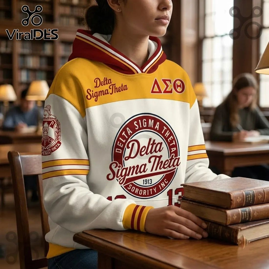 Delta Sigma Theta Crimson and Gold Hoodie