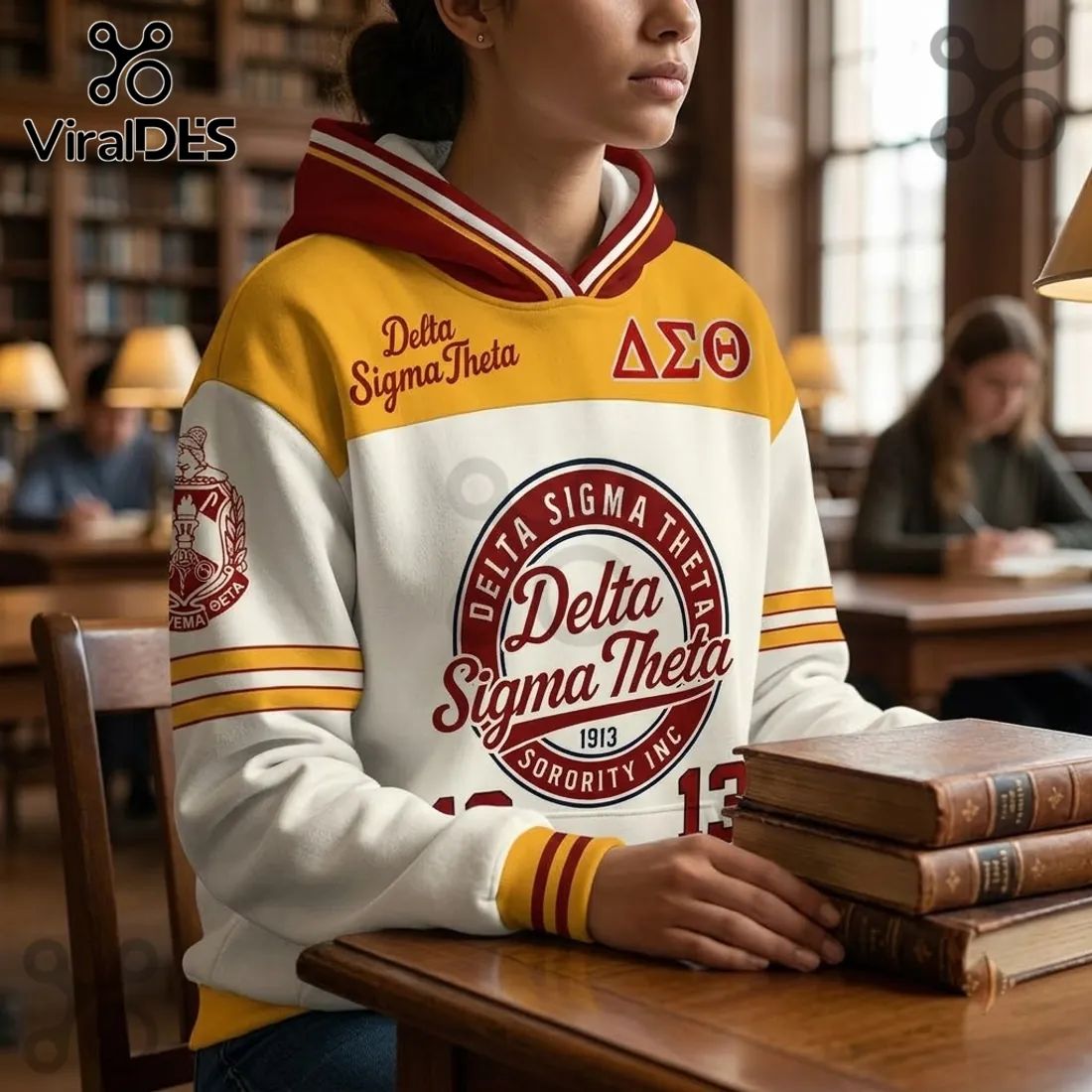 Delta Sigma Theta Crimson and Gold Hoodie