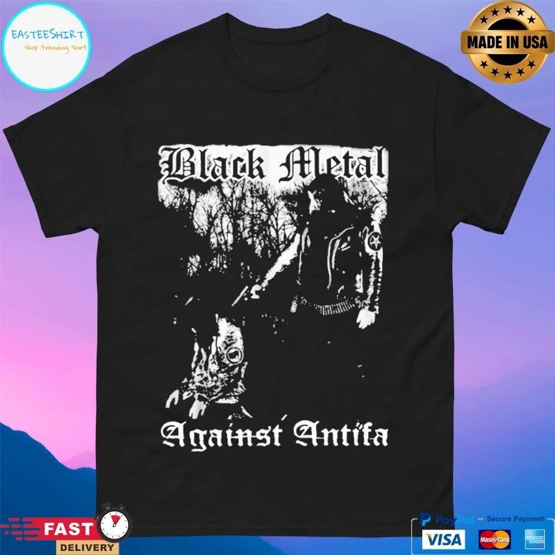 Behemoth Frontman Black Metal Against Antifa T-shirt