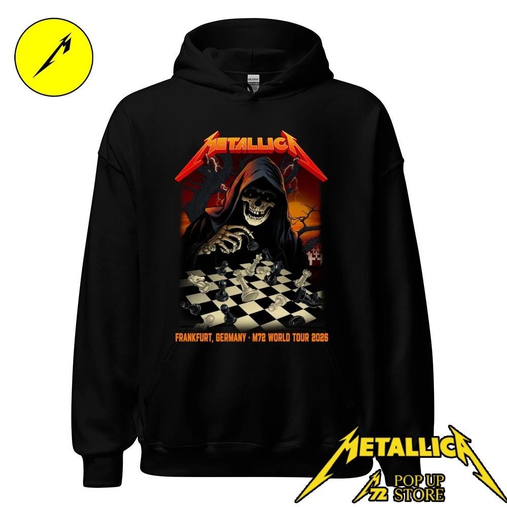 Metallica Frankfurt 2026 Shirt Vance Kelly Grim Reaper Chess Concert Tee