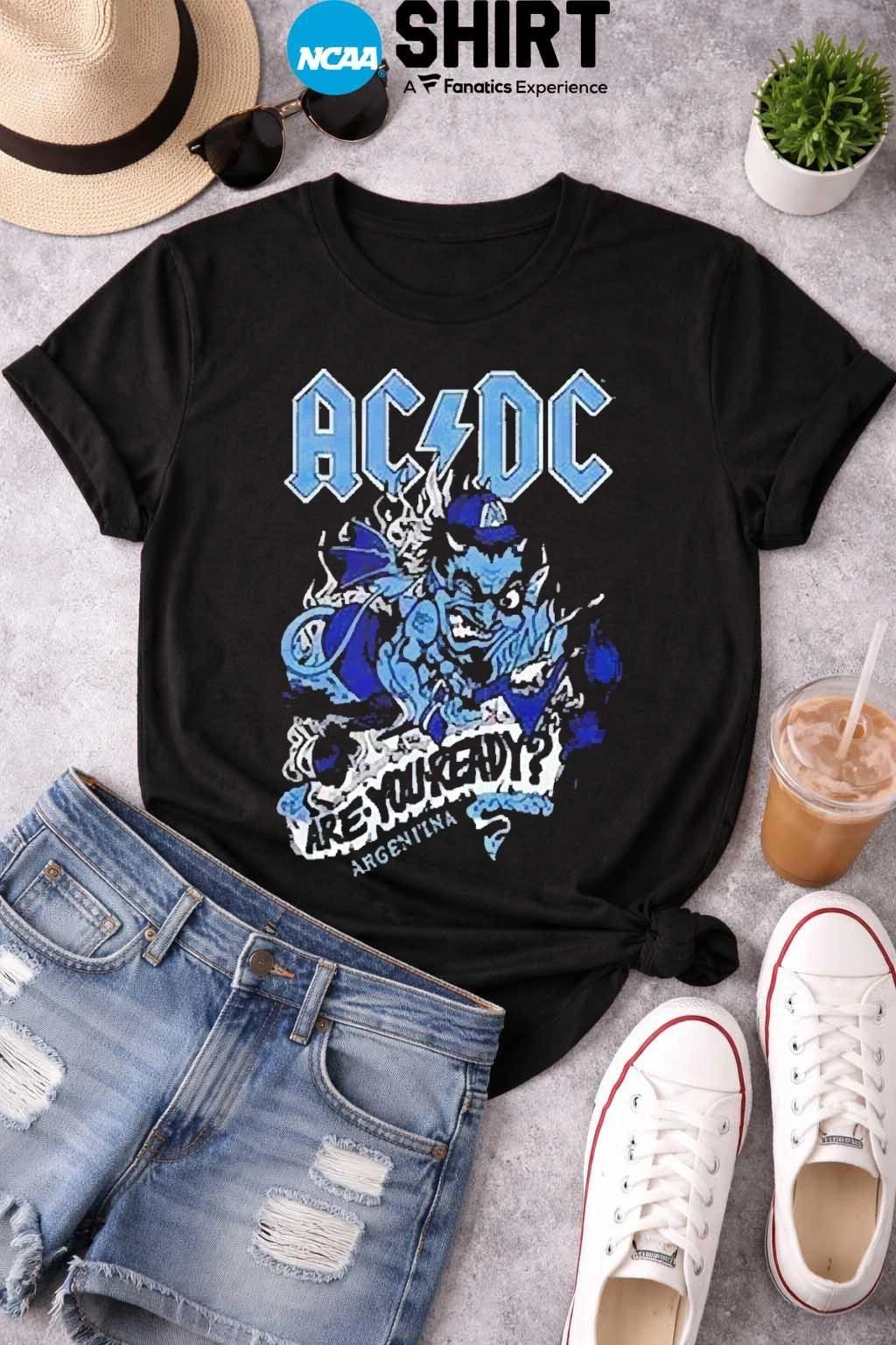 ACDC Pwr Up Tour 2026 High Voltage Pop Up Merch Tee At Buenos Aires Argentina On March 22 to 31 2026 Shirt