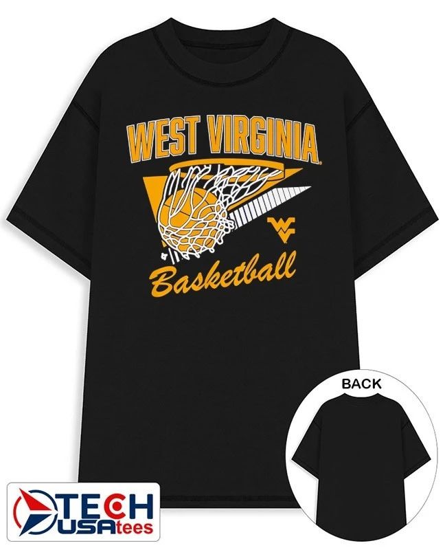 West Virginia Mountaineers Basketball retro swish shirt