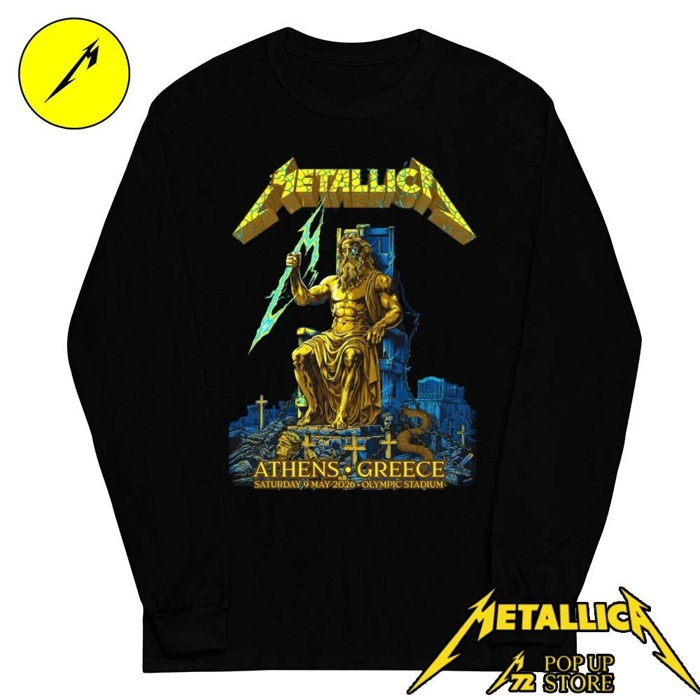 Metallica Tonight In Athens Olympic Stadium May 9, 2026 Gojira and Knocked Loose by Revolver Dart Shirt