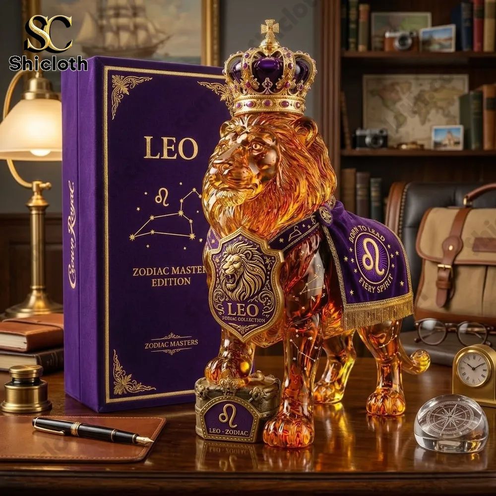 Leo Zodiac Crown Royal Whiskey Lion Bottle