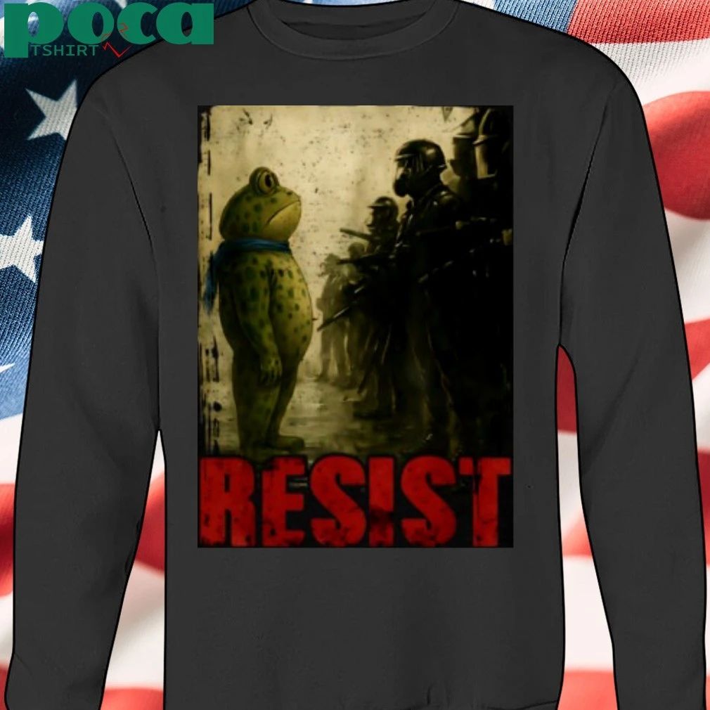 Portland Frog Against Resist Portland art T-shirt