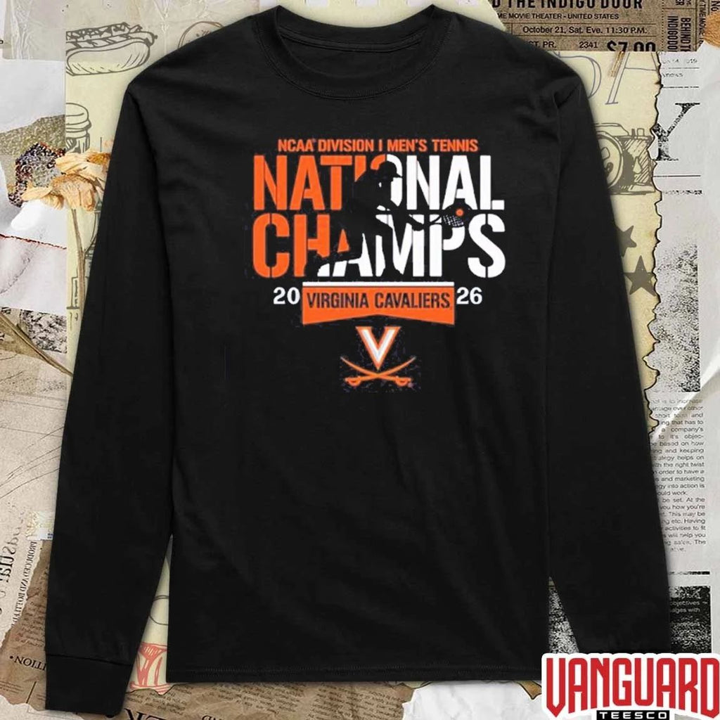 Virginia Cavaliers 2026 NCAA Division I Men’s Tennis National Champs t-shirt
