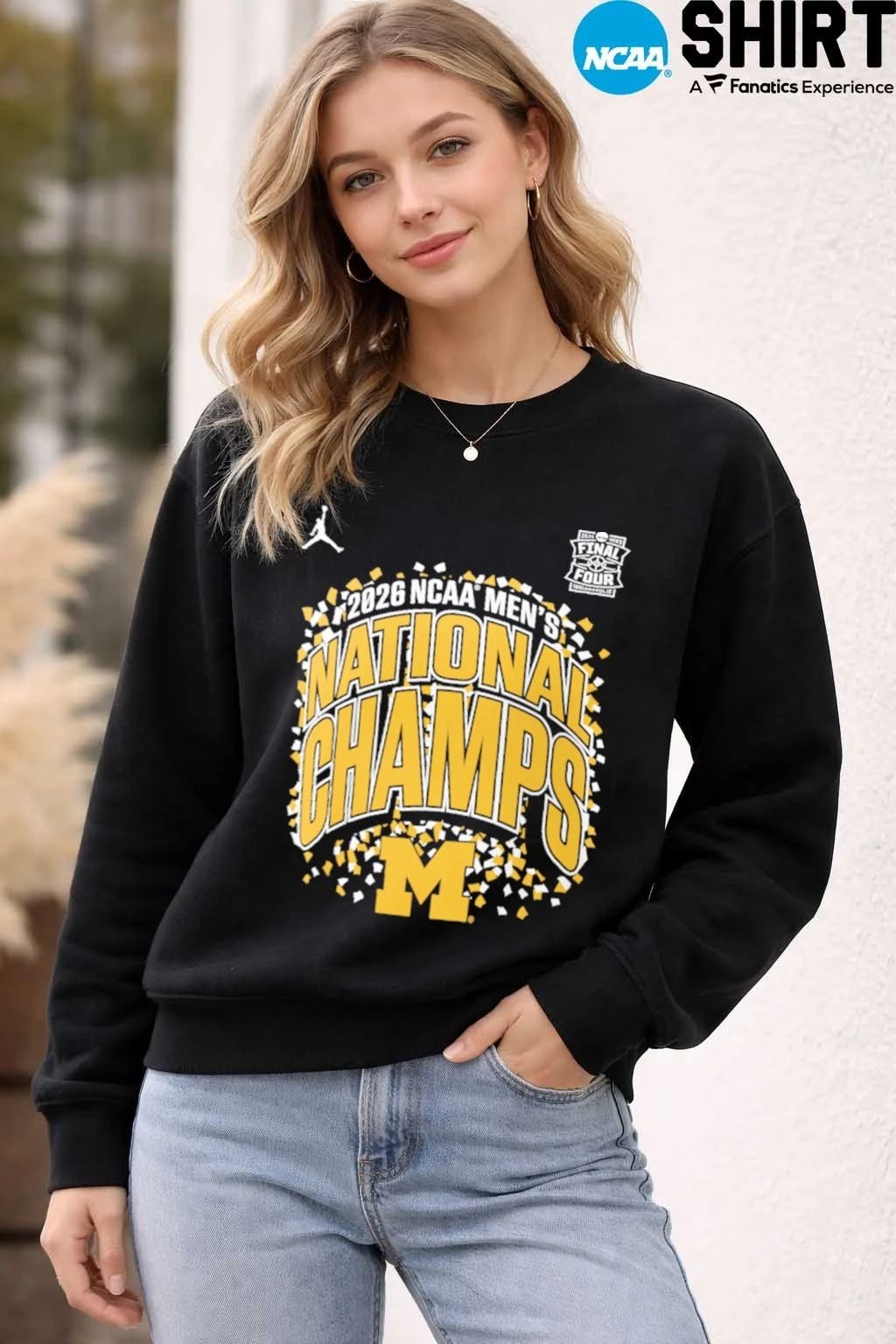 Michigan Wolverines 2026 NCAA Men’s Basketball National Champions Confetti Celebration T-Shirt