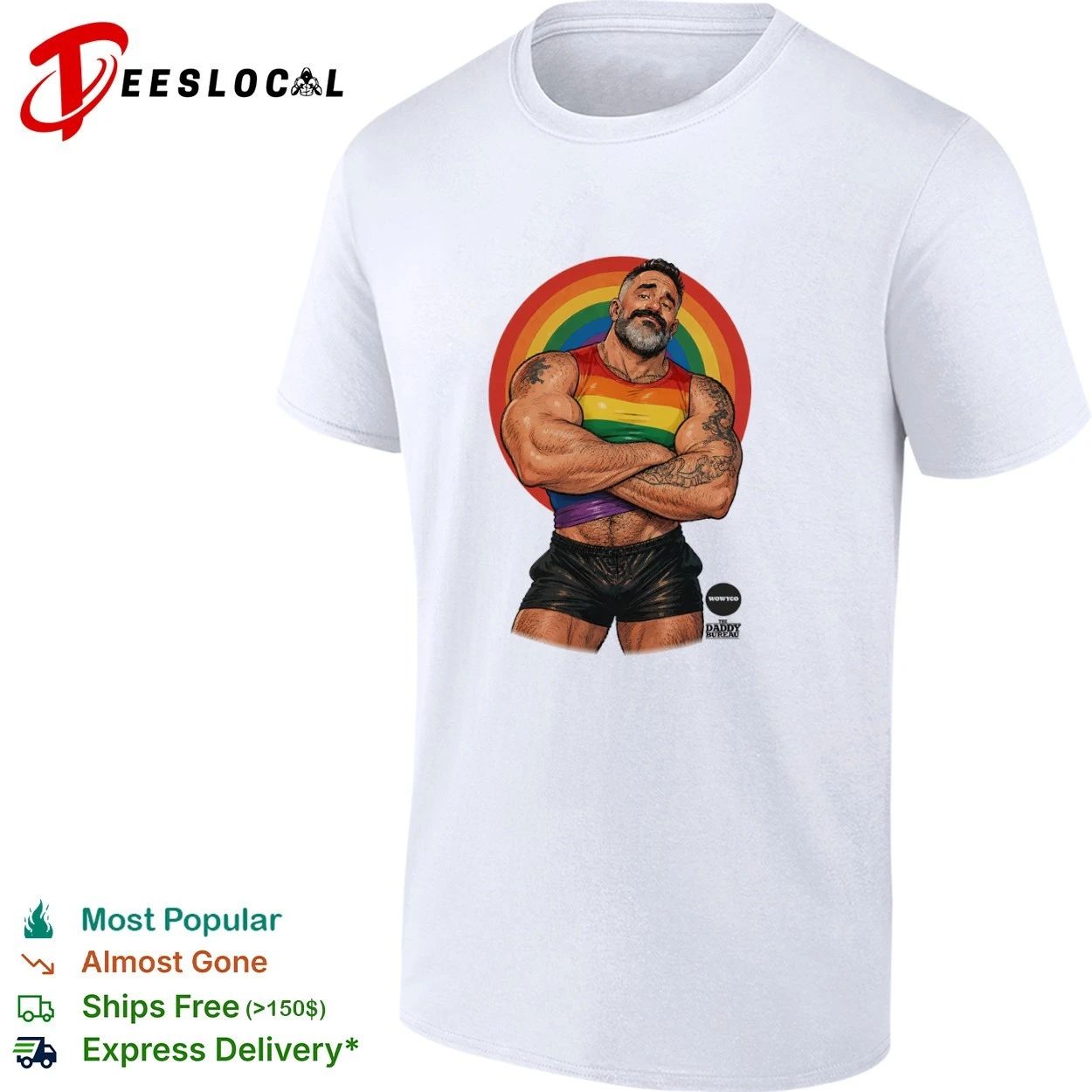 The Daddy Bureau Wowyco Rainbow Gay Pride T-shirt