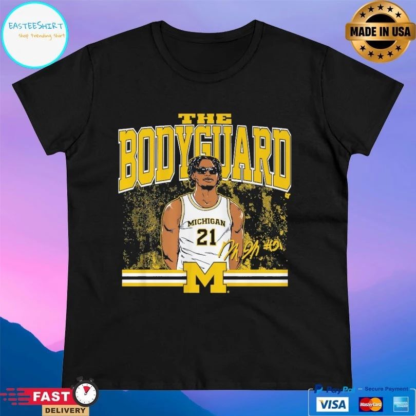 Michigan Wolverines Men’s Basketball Morez Johnson Jr The Bodyguard Signature T-shirts