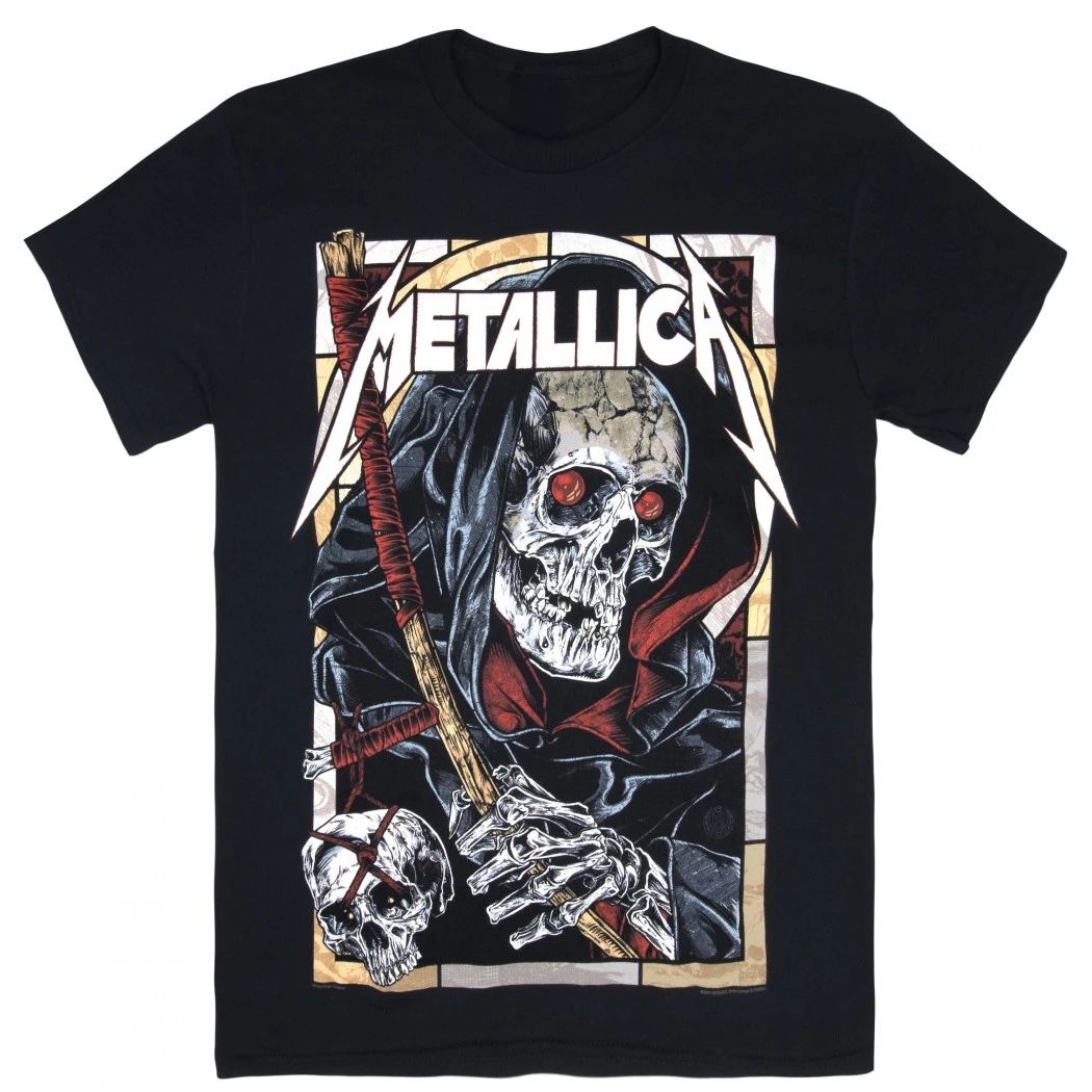 Metallica Death Reaper T-Shirt – Heavy Metal Grim Reaper Graphic Tee – Black Cotton Rock Merchandise