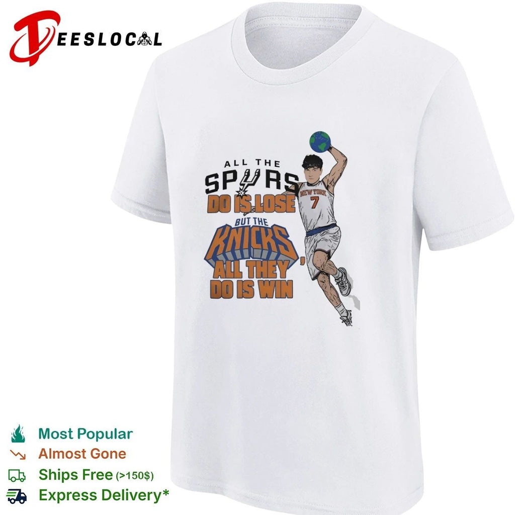 Jalen Brunson NY Knicks All the Spurs Do Is Lose but the Knicks All They Do Is Win T-shirt