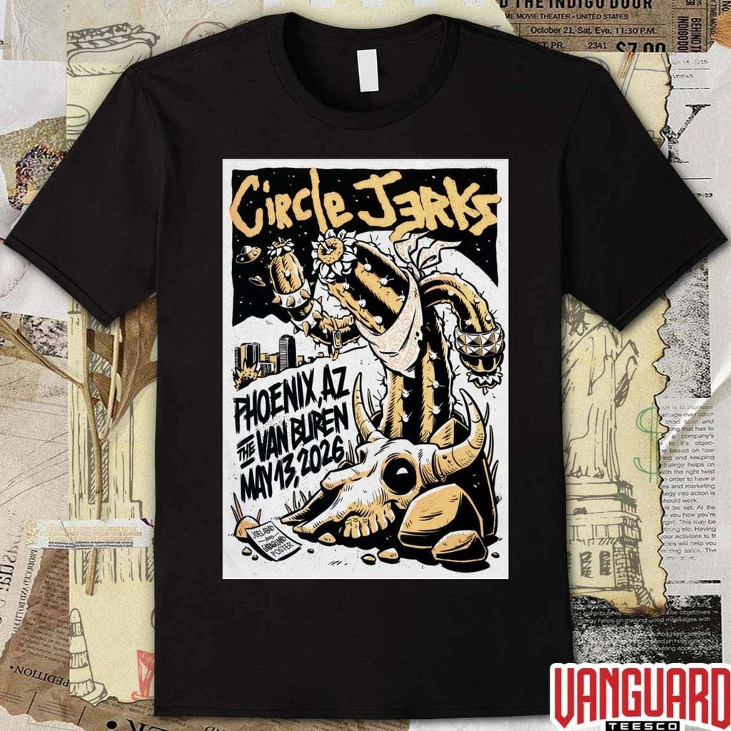 Circle Jerks Pop Up Now Phoenix AZ Event The Van Buren On May 13 2026 Poster t-shirt