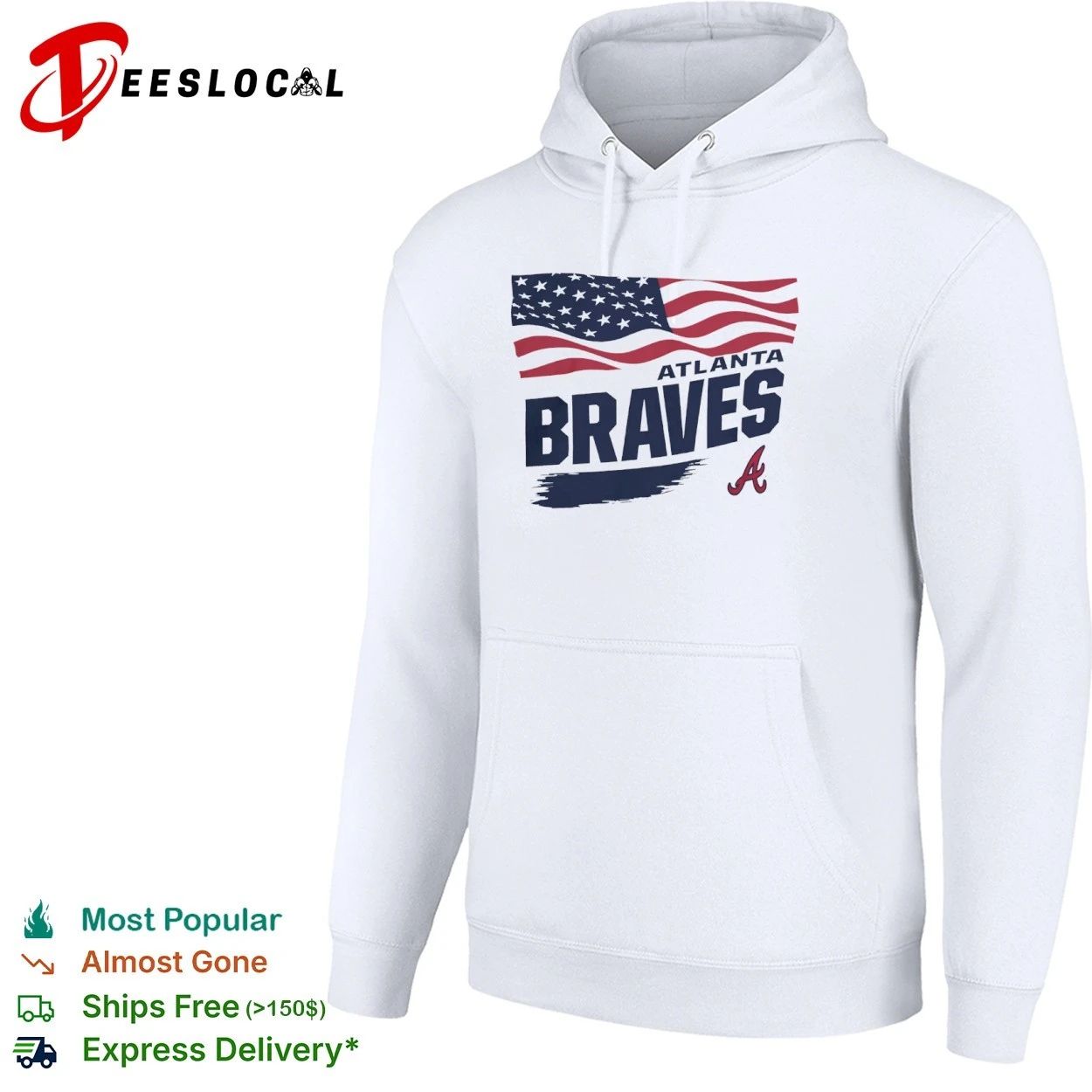 Atlanta Braves Waving Flag Atlanta Braves T-shirt